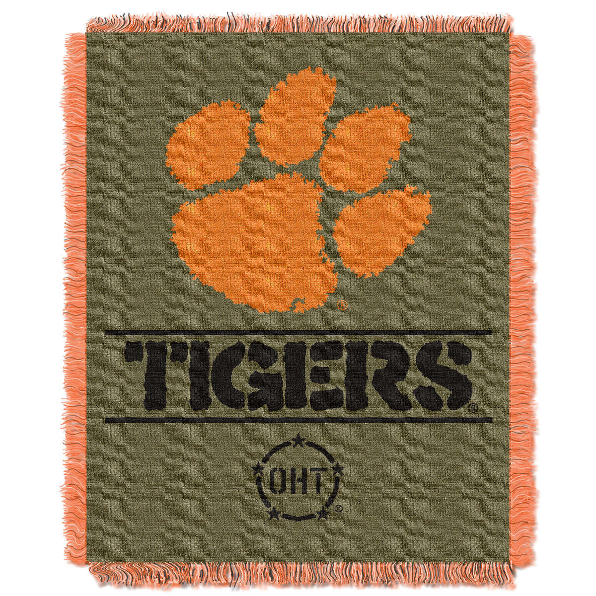 Clemson OFFICIAL Collegiate 46X60 OHT Rank Jacquard Throw(D0102HX61DJ.)