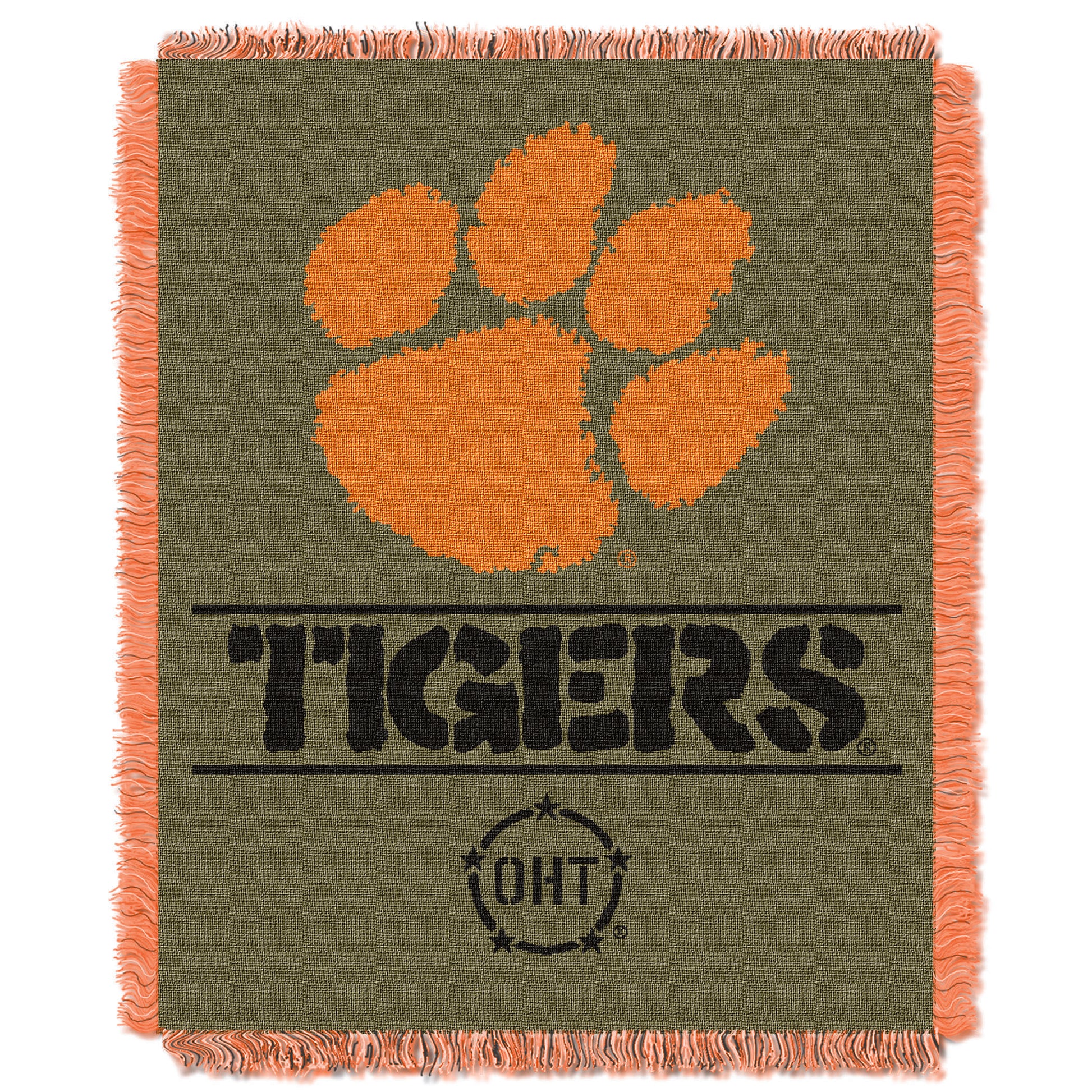 Clemson OFFICIAL Collegiate 46X60 OHT Rank Jacquard Throw(D0102HX61DJ.)