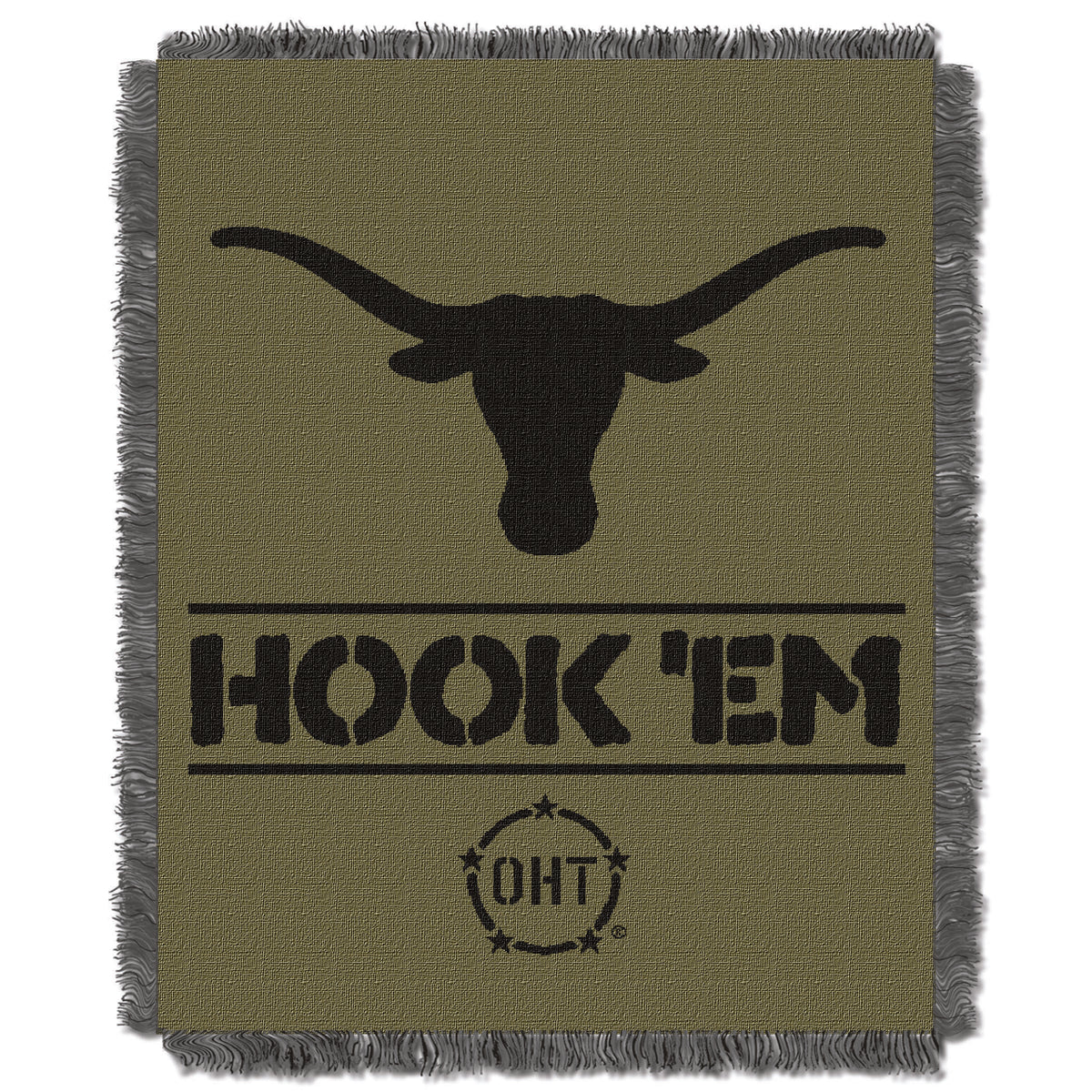 Texas OFFICIAL Collegiate 46X60 OHT Rank Jacquard Throw(D0102HX61KX.)