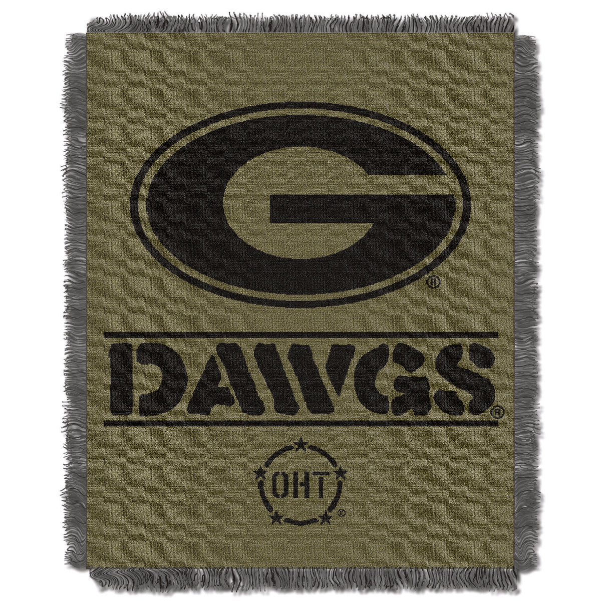Georgia OFFICIAL Collegiate 46X60 OHT Rank Jacquard Throw(D0102HX61M2.)