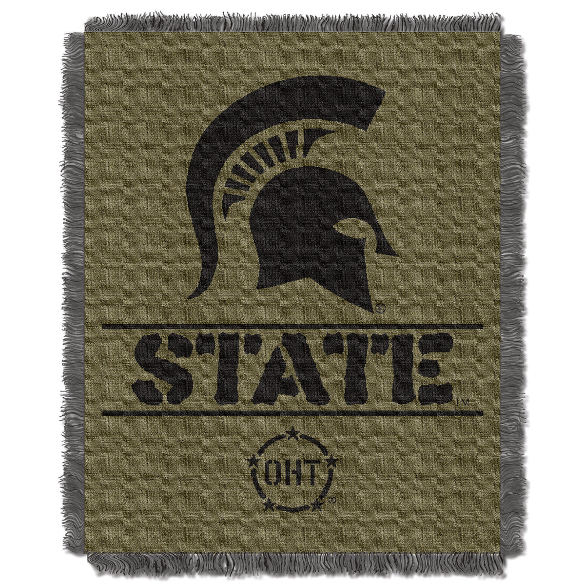 Michigan State OFFICIAL Collegiate 46X60 OHT Rank Jacquard Throw(D0102HX61ZJ.)