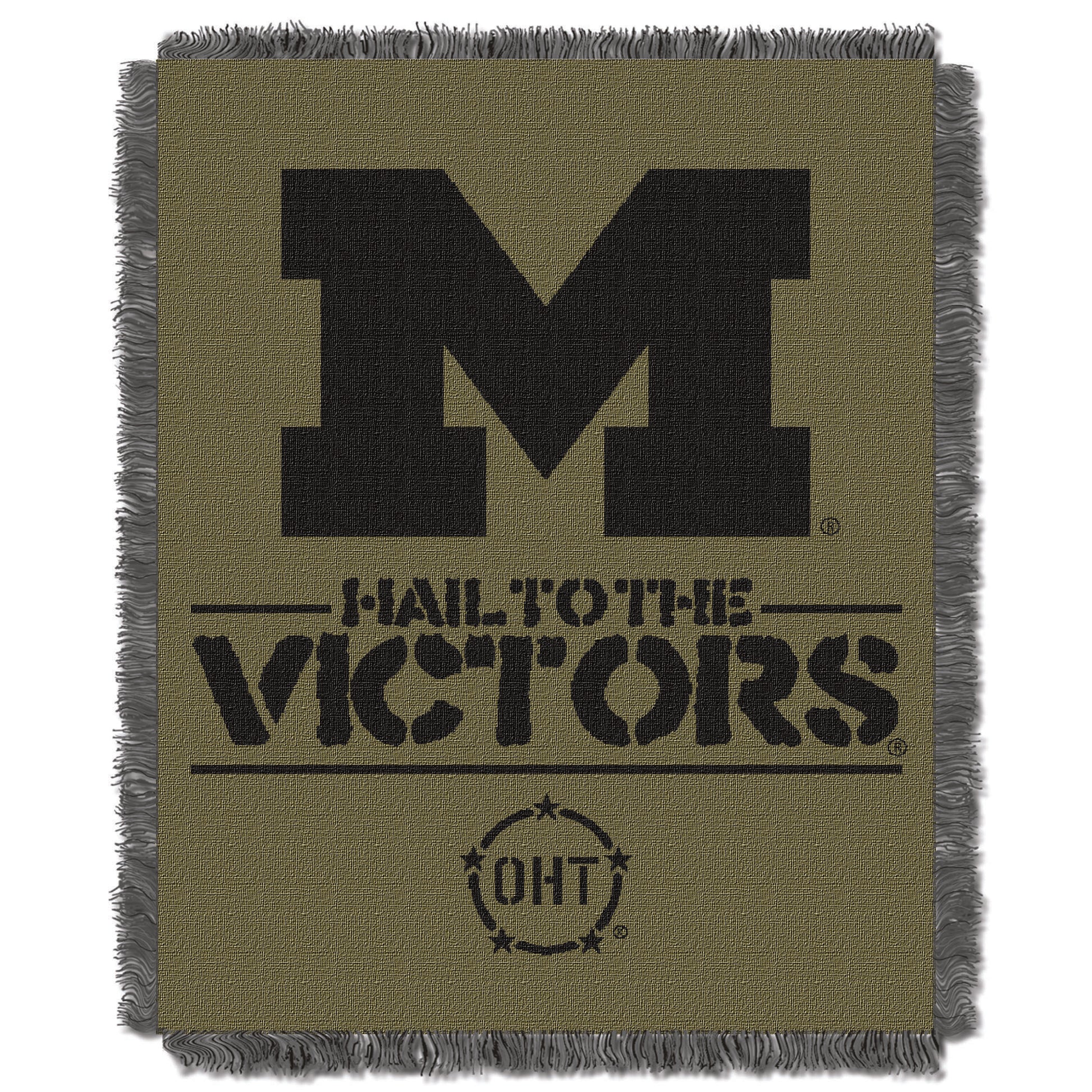 Michigan OFFICIAL Collegiate 46X60 OHT Rank Jacquard Throw(D0102HX61ZP.)