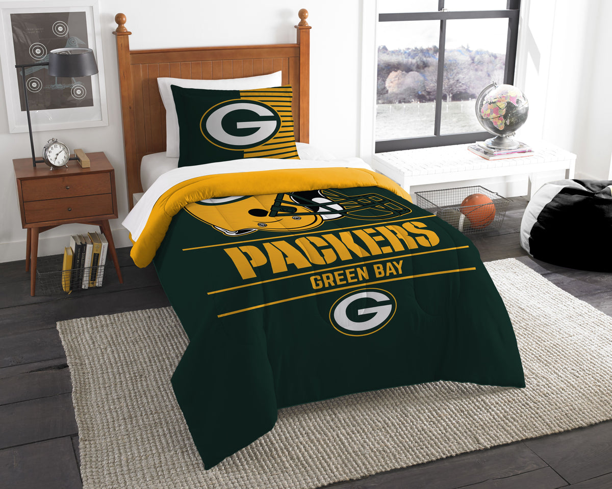 Packers OFFICIAL National Football League, Bedding, Draft Printed Twin Comforter (64x 86) & 1 Sham (24x 30) Set by The Northwest