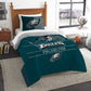 Eagles OFFICIAL National Football League, Bedding, Draft Printed Twin Comforter (64x 86) & 1 Sham (24x 30) Set by The Northwest 