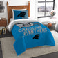 Panthers OFFICIAL National Football League, Bedding, Draft Printed Twin Comforter (64x 86) & 1 Sham (24x 30) Set by The Northwes