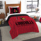 Louisville OFFICIAL Collegiate Modern Take Twin Comforter & Sham Set(D0102HXM62V.)