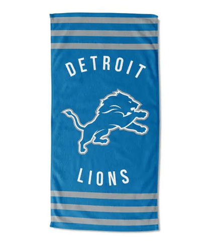Lions OFFICIAL Stripe Beach Towel(D0102HXV6DG.)