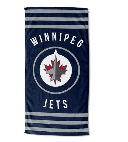 Winnipeg Jets OFFICIAL Stripe Beach Towel(D0102HXV6F7.)