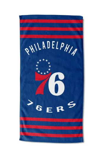 76ers OFFICIAL National Basketball Association, Stripe 30x 60 Beach Towel - by The Northwest Company(D0102HXV6PA.)