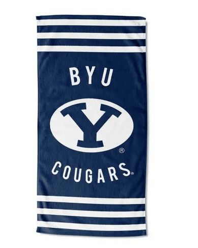 BYU OFFICIAL Collegiate Stripes Beach Towel(D0102HXVYBW.)