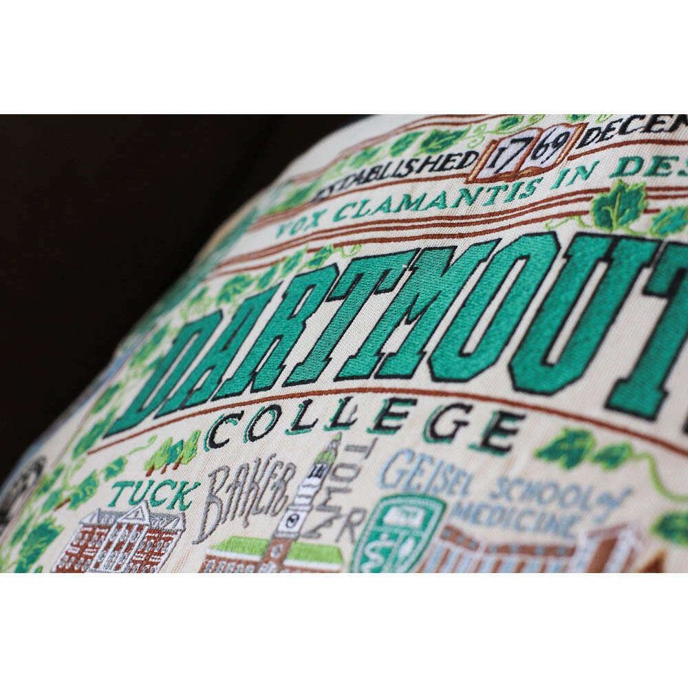 Dartmouth College Collegiate Embroidered Pillow by CatStudio