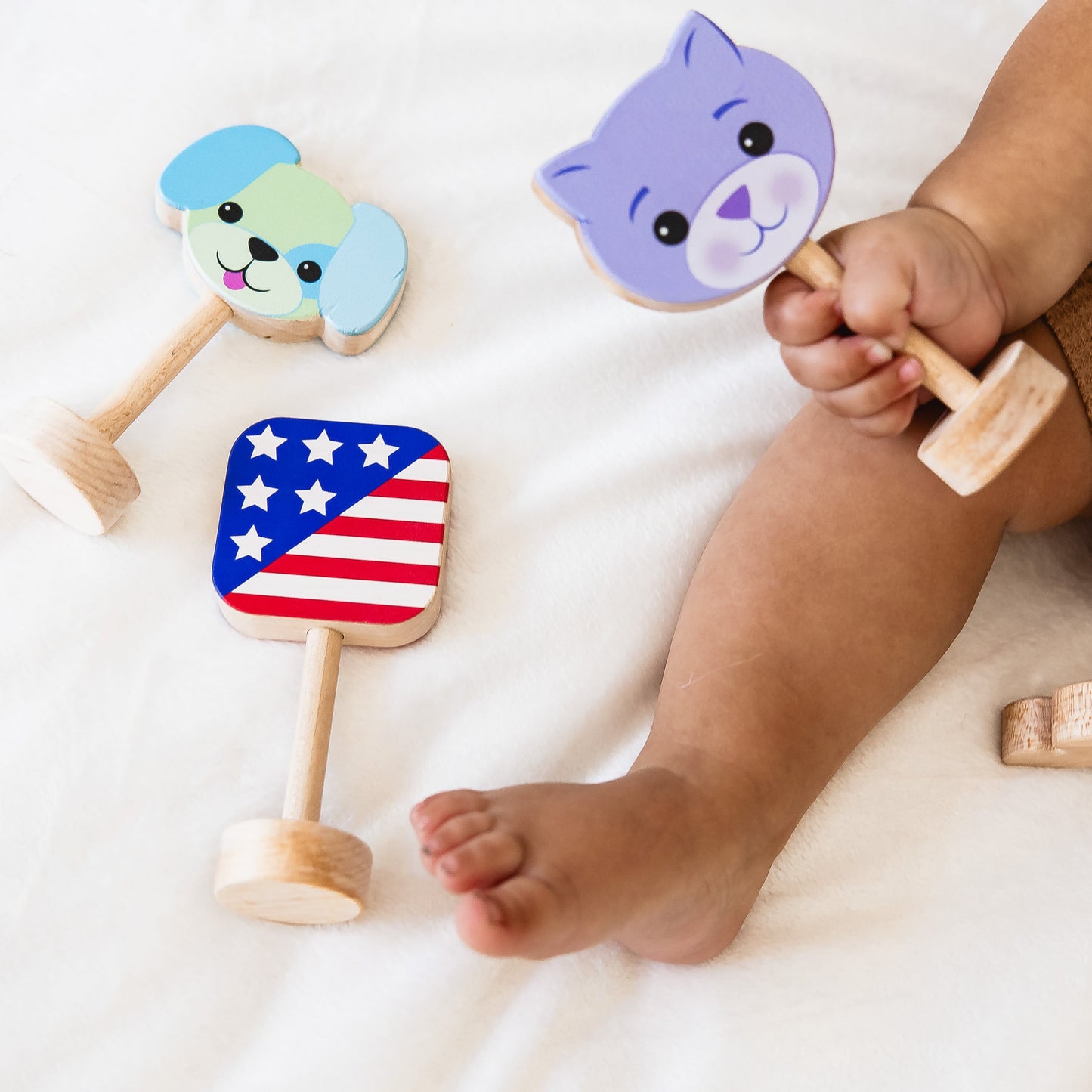 Grasp & Giggle Cat Rattle | Made in the USA 🇺🇸