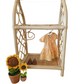 Rattan Doll Clothes Rack with Mini Hangers – Boho Pretend Play Closet for Girls