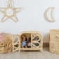 Rainbow Circle Toy Storage Hamper | Nursery Organizer for Blankets & Pillows
