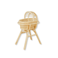 Lullaby Rattan Doll Bassinet with Stand – Handwoven Toy Cradle for Pretend Play