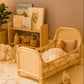 Rattan Doll Bed – Boho Montessori Doll Furniture for Imaginative Play