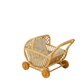 Lullaby Rattan Doll Buggy – Handcrafted Boho Stroller for Little Girls Doll Pretend Play