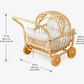 Rattan Doll Stroller – Handmade Boho Doll Pram for Imaginative Play
