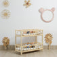 Kids Pink Rattan Teddy Bear Wall Mirror – Baby Girl Nursery & Kids Room Décor Gift