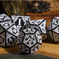Celtic Knot Dice 7-Dice Set DND RPG Dice Druidic | White, Red, Orange, Yellow. Green, Blue