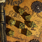 Celtic Knot Dice 7-Dice Set DND RPG Dice Druidic | White, Red, Orange, Yellow. Green, Blue