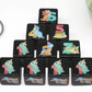 (Black) Dinosaur Dice | Printed d6 Dice Featuring Cute Dinos Numbered