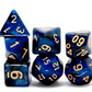 Midnight Blue Polyhedral Dice Set | 7-Dice Blue Set with Subtle Glitter