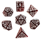 Arcane Mysteries Dark Red Translucent Polyhedral Dice Set | 7-Dice Red