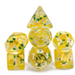 Pineapple Themed Dice | 7-Dice Resin Dice Set RPG Dice
