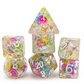 Fruit Medloy | 7-Dice Resin Dice Set DND Dice with Inclusion