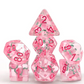Peach Themed Dice | 7-Dice Resin Dice Set DnD Role Playing Set