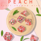 Peach Themed Dice | 7-Dice Resin Dice Set DnD Role Playing Set
