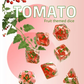Tomato Themed Dice | 7-Dice Resin Dice Set DND Role Playing Dice