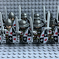 12-Piece Medieval Grey Soldier Army Set