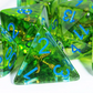 Mystic Archer's Enchantment | Green 7-Dice DND Hunter Dice Set