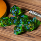 Mystic Archer's Enchantment | Green 7-Dice DND Hunter Dice Set