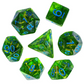 Mystic Archer's Enchantment | Green 7-Dice DND Hunter Dice Set