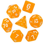 Sunburst Orange Semi-Opaque Acrylic 7-Dice Set - Perfect Starter Kit for RPG Enthusiasts