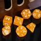 Sunburst Orange Semi-Opaque Acrylic 7-Dice Set - Perfect Starter Kit for RPG Enthusiasts