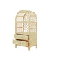 Boho Rattan Kids Bookshelf & Toy Storage | Montessori Doll Shelf – Eco-Friendly Nursery & Playroom Furniture