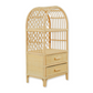 Boho Rattan Kids Bookshelf & Toy Storage | Montessori Doll Shelf – Eco-Friendly Nursery & Playroom Furniture