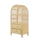 Boho Rattan Kids Bookshelf & Toy Storage | Montessori Doll Shelf – Eco-Friendly Nursery & Playroom Furniture