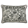 England Hand-Guided Machine Pillow by CatStudio