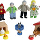 Happy Family Wooden Dollhouse Playset with Family Dolls and Pets Complete Montessori Pretend Play Set for Kids Ages 3+