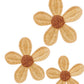 Rattan Daisy Wall Decor | Boho Nursery Wall Art | Kids Room Flower Wall Hanging | Handmade Natural