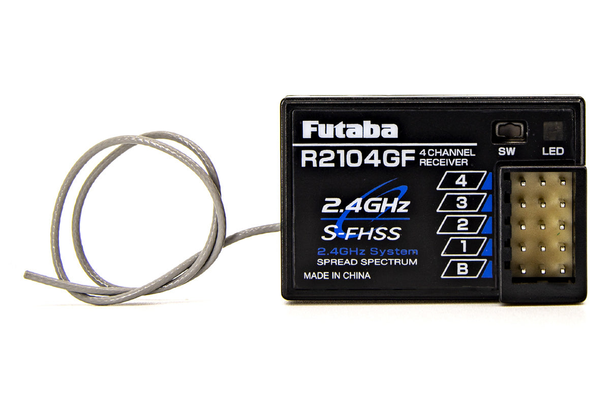 Futaba R2104GF S-FHSS 4-Channel High Voltage Receiver | 2.4GHz HV Surface
