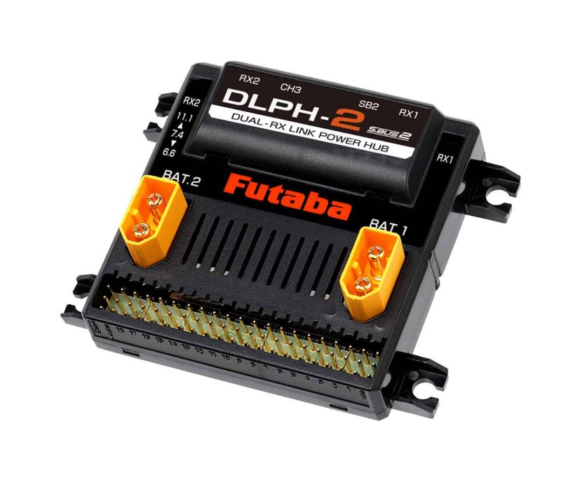 Futaba DLPH-2 Dual Link Power Hub | Dual Receiver Redundancy System Aircraft
