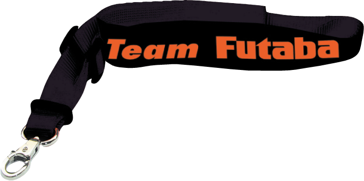 Futaba Team Futaba Neck Strap | Black and Orange Transmitter Lanyard