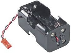 Futaba AA Battery Holder Receiver Box | 4-Cell with Male J Connector FBB-1