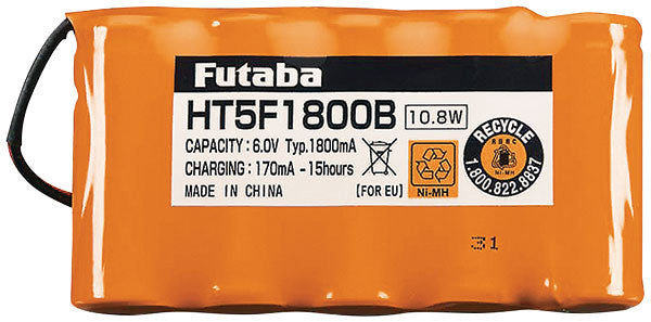 Futaba 1800mAh 6.0V NiMH Transmitter Battery | 5-Cell Rechargeable Pack